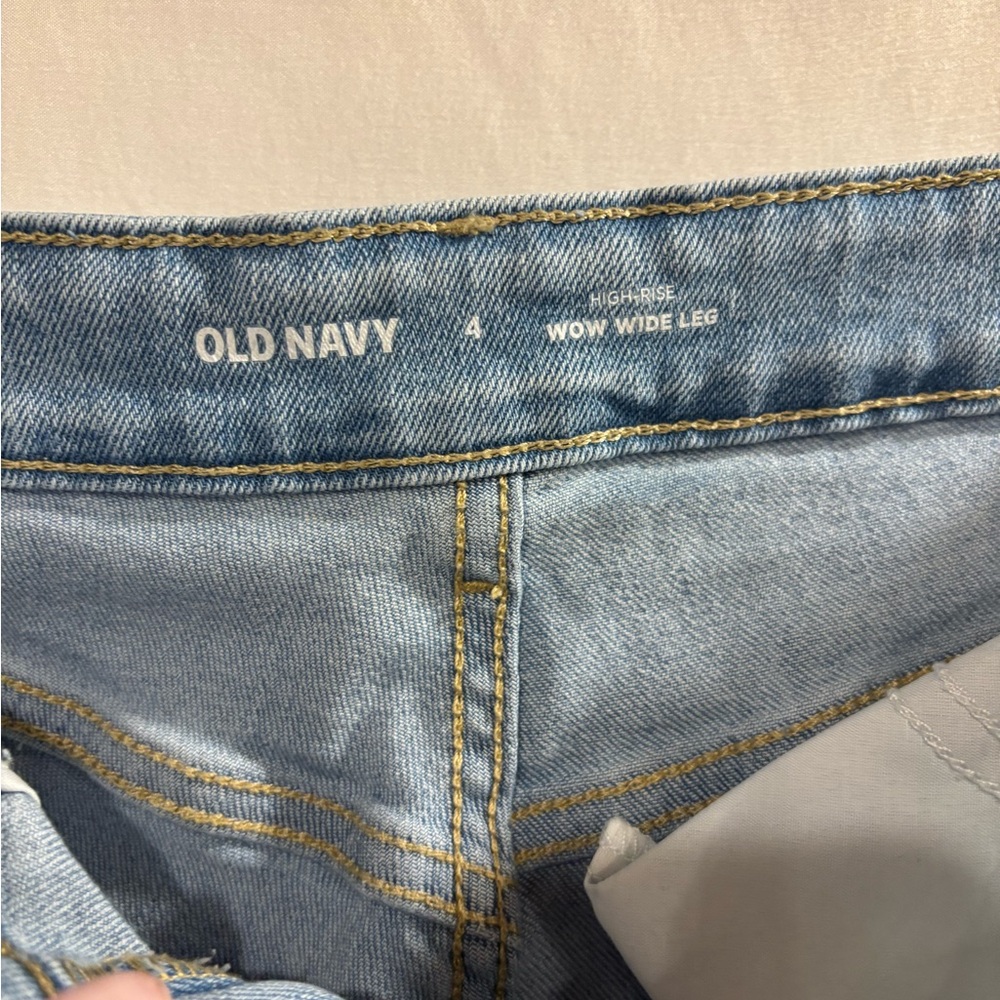 Old Navy Women's Light Blue High-Rise Wide Leg Jeans
